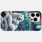 愛する北極キツネノーザンライトスノーウィー森 Case-Mate iPhoneケース (裏面 (横))
