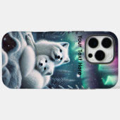 愛する北極キツネノーザンライトスノーウィー森 Case-Mate iPhoneケース (裏面 (横))