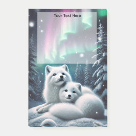 愛する北極キツネノーザンライトスノーウィー ポストイット
