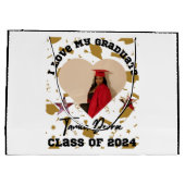 愛する卒業生 2024 ハート ラージペーパーバッグ (裏面)