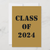 愛する卒業生 2024 ハート 招待状 (裏面)