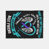 愛する友人の自殺最高のの思い出に認識度 フリースブランケット (正面(横))