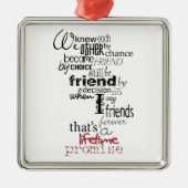 **愛する友情クリスマスオーナメント** メタルオーナメント (正面)