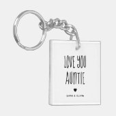 愛する叔母 |フォトバックと手書き文字 キーホルダー (正面左)