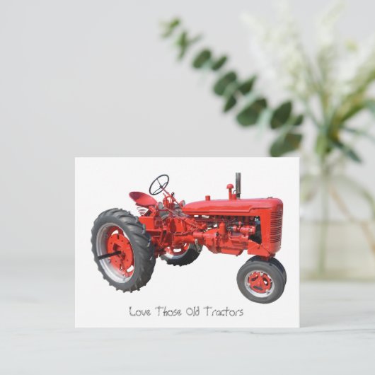 愛する古いトラクターのはがき ポストカード (スタンド正面)