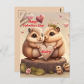 愛する可愛いリス ポストカード (正面/裏面)
