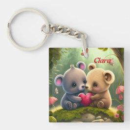 愛する可愛い動物 キーホルダー