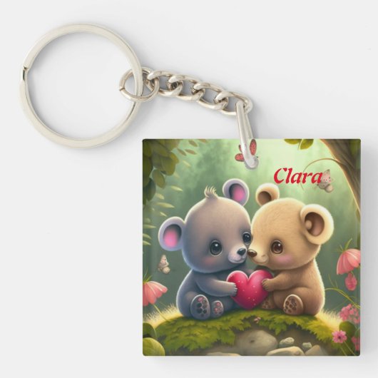 愛する可愛い動物 キーホルダー (正面)