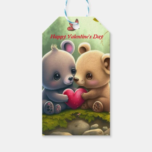 愛する可愛い動物 ギフトタグ (正面)