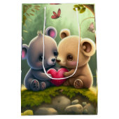 愛する可愛い動物 ミディアムペーパーバッグ (裏面)