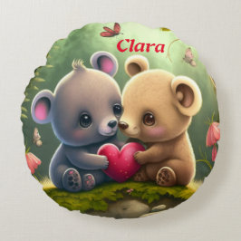 愛する可愛い動物 ラウンドクッション