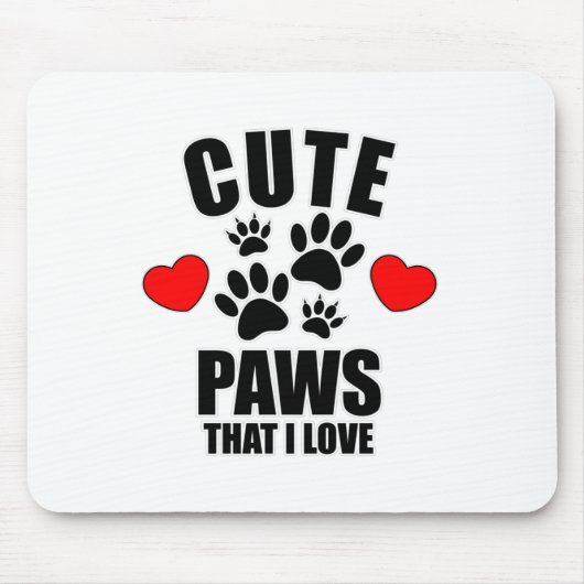 愛する可愛い足 マウスパッド (正面)