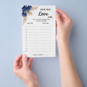 愛する名前の歌の青い花シャワーゲームカード チラシ (ハンドル)