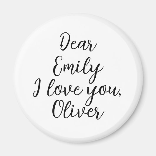 愛する名前テンプレート マグネット (正面)