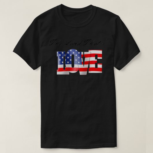 愛する国，愛国心，アメリカ，アメリカ，メール Tシャツ (デザイン正面)