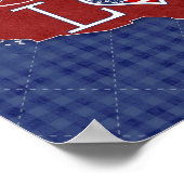 愛する土地 – 米国のハートと国旗 ポスター (角)