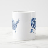 愛する土地 – 統一された州地図 ジャンボコーヒーマグカップ (正面)