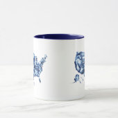 愛する土地 – 統一された州地図 マグカップ (中央)