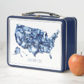 愛する土地 – 統一された州地図 メタルランチボックス (インサイチュ)
