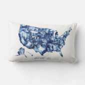 愛する土地 – 統一された州地図 ランバークッション (裏面)