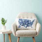 愛する土地 – 統一された州地図 ランバークッション (椅子)