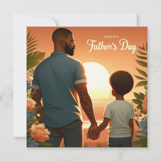 愛する夕日が民族の父と息子を抱き込む (正面)