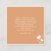 愛する夕日が民族の父と息子を抱き込む エンクロージャーカード (裏面)