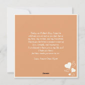 愛する夕日が民族の父と息子を抱き込む シーズンカード (裏面)