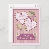 愛する多くのバレンタインデーのはがき シーズンポストカード (正面/裏面)