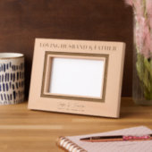 愛する夫と父の記念記念キープサケ6x4L レーザー彫刻フレーム (左)