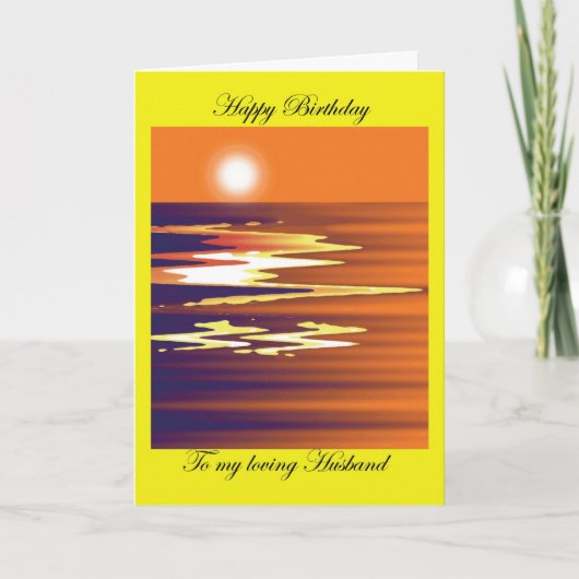 愛する夫へのハッピーバースデー カード (正面)
