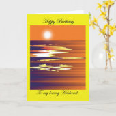 愛する夫へのハッピーバースデー カード (黄色い花)