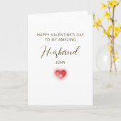 愛する夫へのバレンタインデーのメッセージ カード (黄色い花)
