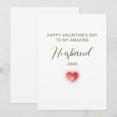 愛する夫へのバレンタインデーのメッセージ シーズンカード (正面/裏面)