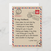 愛する夫へ | 夫へのラブレター 招待状 (正面/裏面)