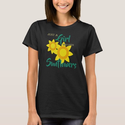 愛する女の子だけのヒマワリ Tシャツ (正面)