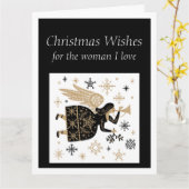 愛する女性に特別な天使のクリスマスを カード (黄色い花)