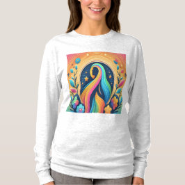 愛する女性の基本長袖を守る Tシャツ