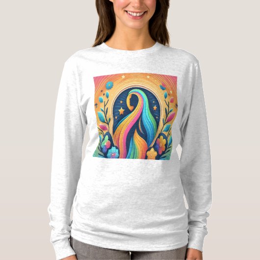 愛する女性の基本長袖を守る Tシャツ (正面)