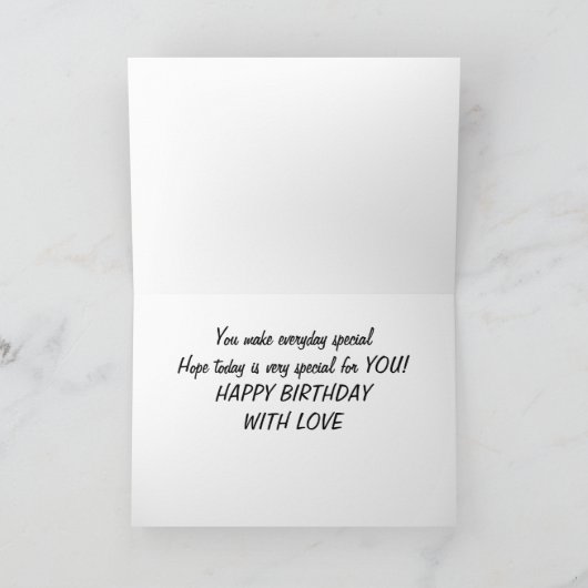 愛する妹へ*-ハッピーバースデー カード (内部)