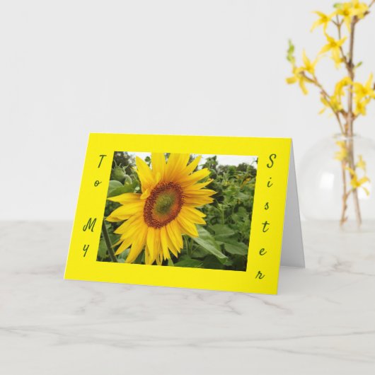 愛する妹へ*-ハッピーバースデー カード (黄色い花)