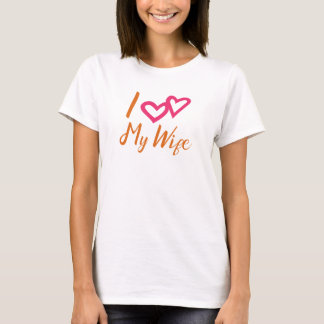 愛する妻へ ハート Tシャツ