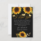 愛する妻へ ヒマワリの愛の年賀状 サンキューカード (正面)