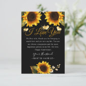 愛する妻へ ヒマワリの愛の年賀状 サンキューカード (スタンド正面)