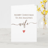 愛する妻へ　メリークリスマスカード カード (黄色い花)