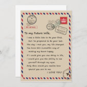 愛する妻へ｜将来の妻へ愛を込めて 招待状 (正面/裏面)