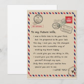 愛する妻へ | 未来の妻へ 愛してる 招待状 (正面/裏面)