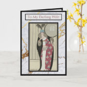 愛する妻へ 1920年代のファッション 母の日 カード (黄色い花)