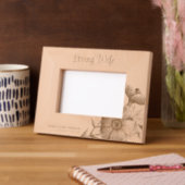 愛する妻フローラメモリアル記念4x6L レーザー彫刻フレーム (左)