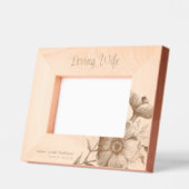 愛する妻フローラメモリアル記念4x6L レーザー彫刻フレーム (左)